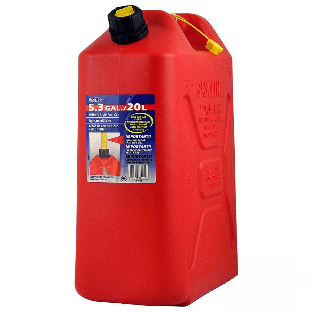 SCEPTER PLASTIC JERRY CAN RED 20L